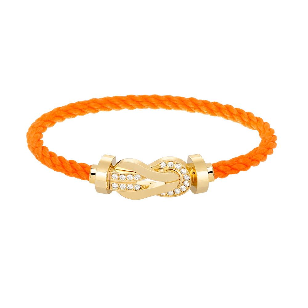 [OAKJURI Jewelry]CHANCE LARGE 8 FIGURE BUCKLE HALF DIAMOND BRACELET GOLD