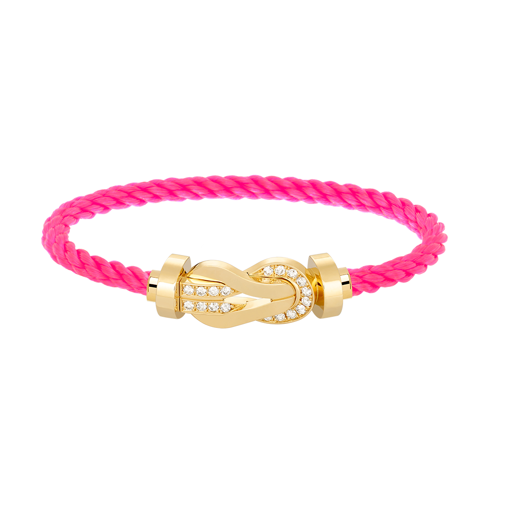 [OAKJURI Jewelry]CHANCE LARGE 8 FIGURE BUCKLE HALF DIAMOND BRACELET GOLD
