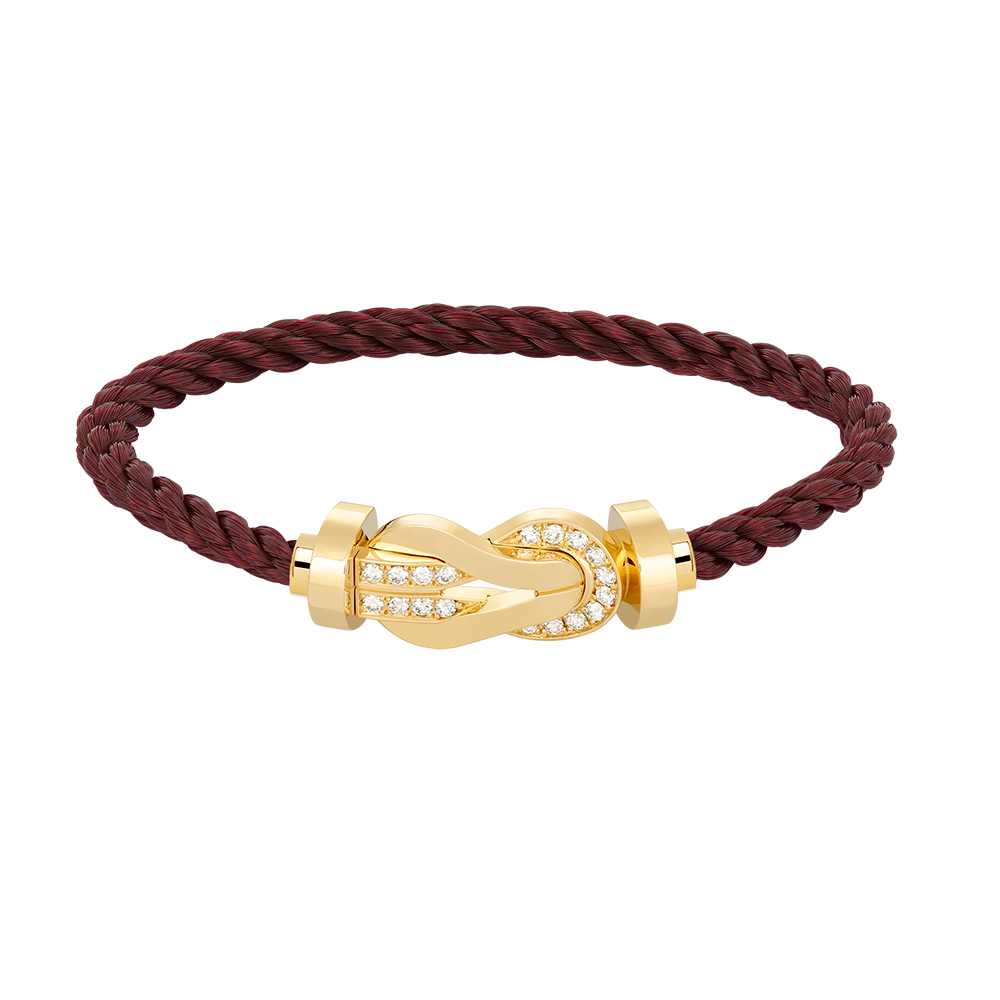 [OAKJURI Jewelry]CHANCE LARGE 8 FIGURE BUCKLE HALF DIAMOND BRACELET GOLD