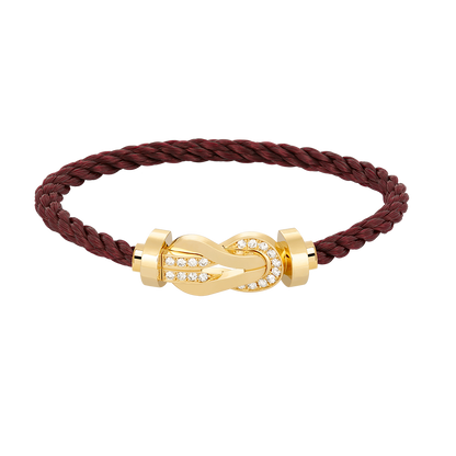 [OAKJURI Jewelry]CHANCE LARGE 8 FIGURE BUCKLE HALF DIAMOND BRACELET GOLD