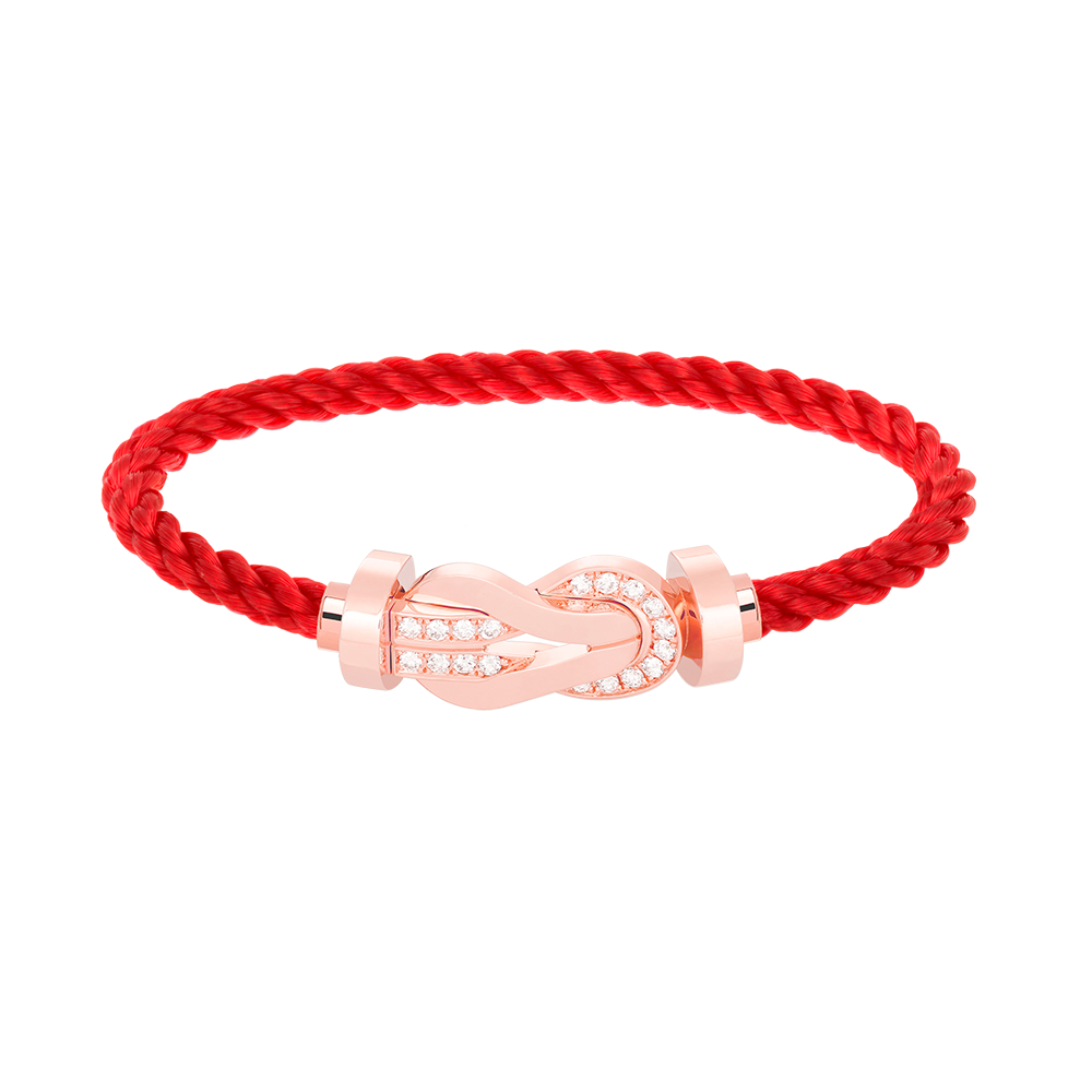[OAKJURI Jewelry]CHANCE LARGE 8 FIGURE BUCKLE HALF DIAMOND BRACELET ROSE GOLD