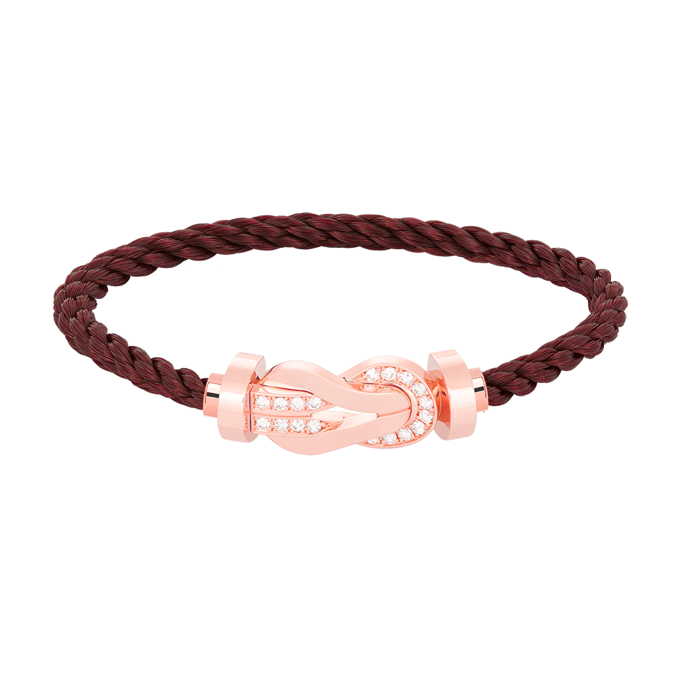 [OAKJURI Jewelry]CHANCE LARGE 8 FIGURE BUCKLE HALF DIAMOND BRACELET ROSE GOLD