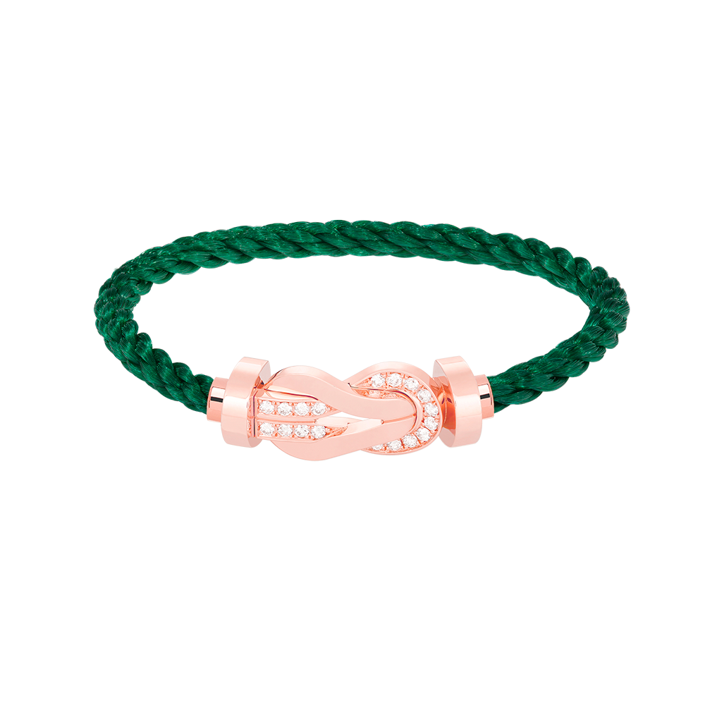 [OAKJURI Jewelry]CHANCE LARGE 8 FIGURE BUCKLE HALF DIAMOND BRACELET ROSE GOLD