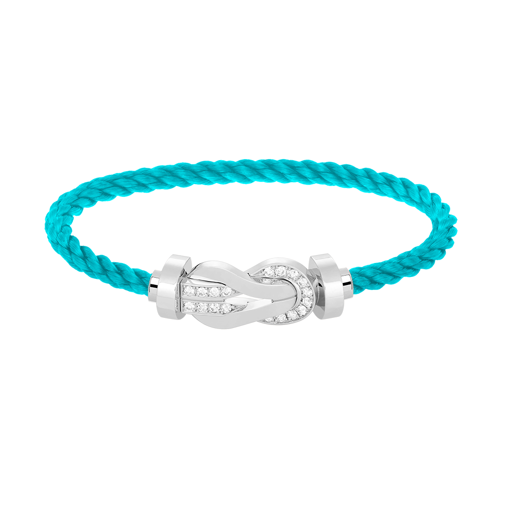[OAKJURI Jewelry]CHANCE LARGE 8 FIGURE BUCKLE HALF DIAMOND BRACELET SILVER