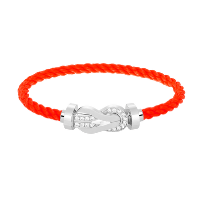 [OAKJURI Jewelry]CHANCE LARGE 8 FIGURE BUCKLE HALF DIAMOND BRACELET SILVER