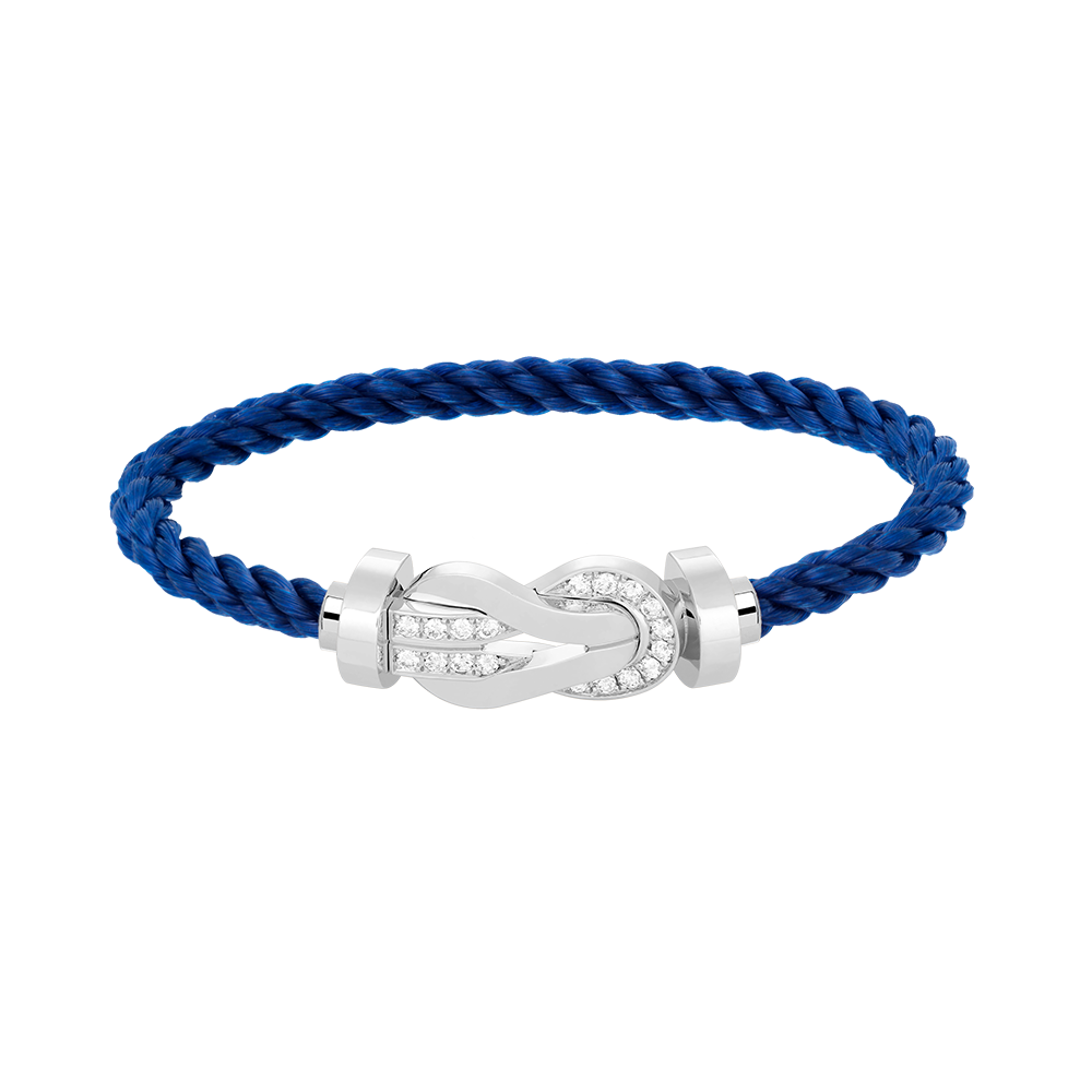 [OAKJURI Jewelry]CHANCE LARGE 8 FIGURE BUCKLE HALF DIAMOND BRACELET SILVER