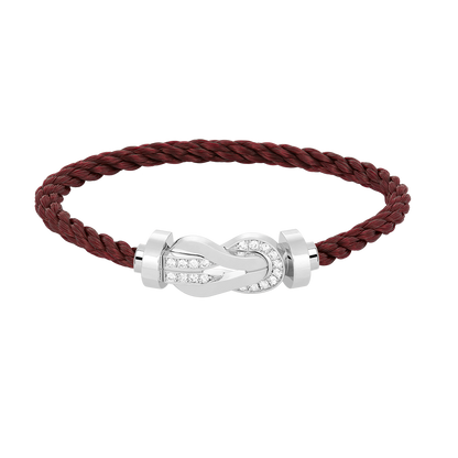 [OAKJURI Jewelry]CHANCE LARGE 8 FIGURE BUCKLE HALF DIAMOND BRACELET SILVER