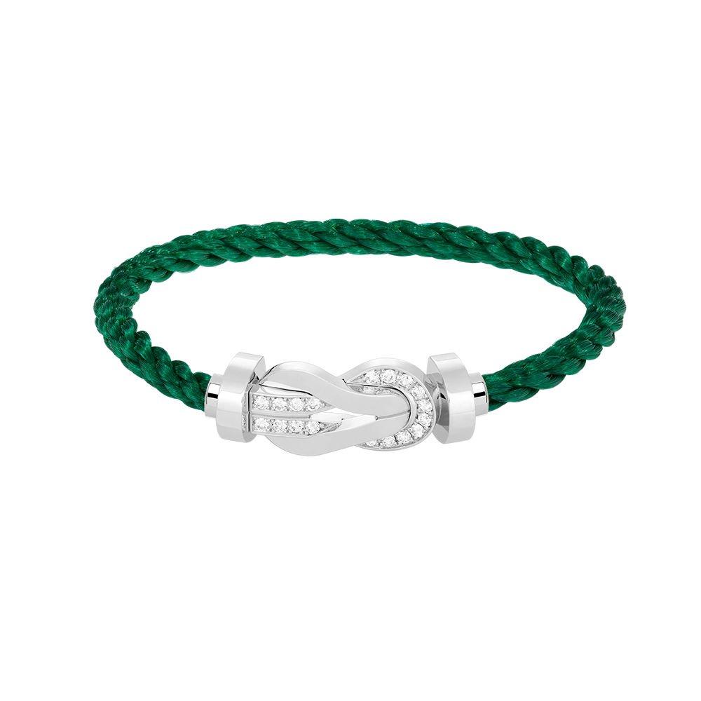 [OAKJURI Jewelry]CHANCE LARGE 8 FIGURE BUCKLE HALF DIAMOND BRACELET SILVER