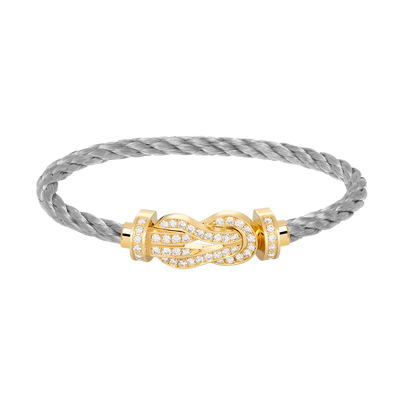 [OAKJURI Jewelry]CHANCE LARGE 8 FIGURE BUCKLE FULLDIAMOND BRACELET GOLD
