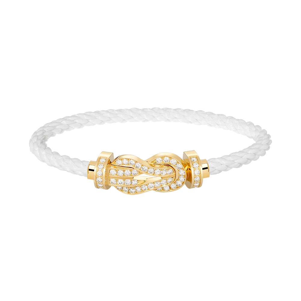 [OAKJURI Jewelry]CHANCE LARGE 8 FIGURE BUCKLE FULLDIAMOND BRACELET GOLD