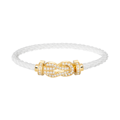 [OAKJURI Jewelry]CHANCE LARGE 8 FIGURE BUCKLE FULLDIAMOND BRACELET GOLD