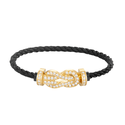 [OAKJURI Jewelry]CHANCE LARGE 8 FIGURE BUCKLE FULLDIAMOND BRACELET GOLD