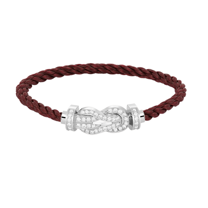 [OAKJURI Jewelry]CHANCE LARGE 8 FIGURE BUCKLE FULL DIAMOND BRACELET SILVER