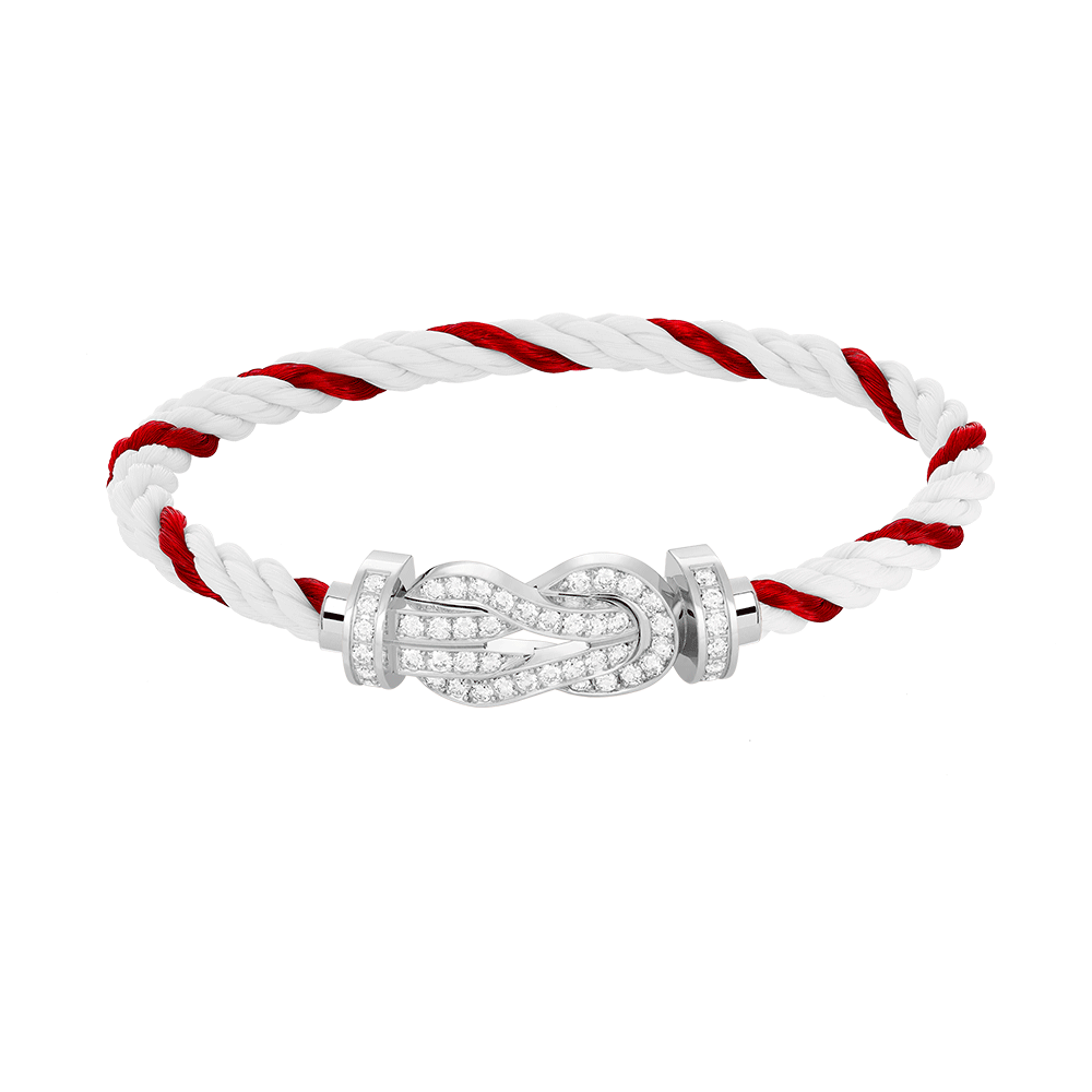 [OAKJURI Jewelry]CHANCE LARGE 8 FIGURE BUCKLE FULL DIAMOND BRACELET SILVER