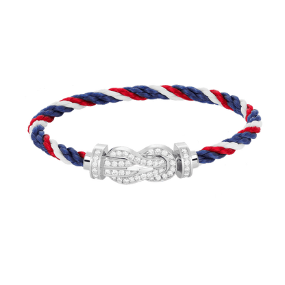 [OAKJURI Jewelry]CHANCE LARGE 8 FIGURE BUCKLE FULL DIAMOND BRACELET SILVER