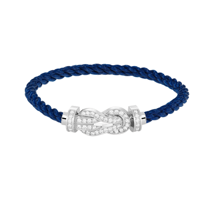 [OAKJURI Jewelry]CHANCE LARGE 8 FIGURE BUCKLE FULL DIAMOND BRACELET SILVER