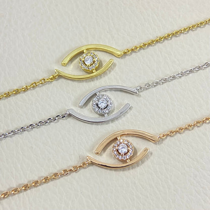 [OAKJURI Jewelry]Lucky Eye Pave-Set Diamond Bracelet