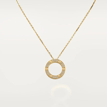 [OAKJURI Jewelry] LOVE NECKLACE 16MM  FULL DIAMOND
