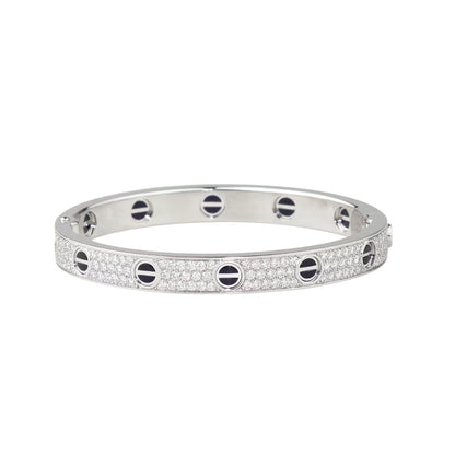 [OAKJURI Jewelry] LOVE BRACELET 6.1MM DIAMOND-PAVED CERAMIC