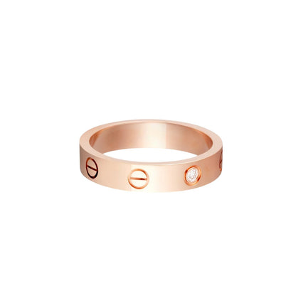 [OAKJURI Jewelry] LOVE 4MM 1 DIAMOND RING
