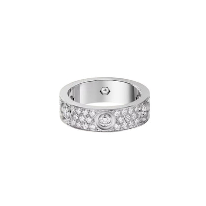 [OAKJURI Jewelry] LOVE 5.5MM FULL-PAVE 6-DIAMOND RING