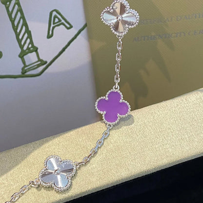 [OAKJURI Jewelry] CLOVER 5 MOTIF VIOLET BRACELET COLLECTION