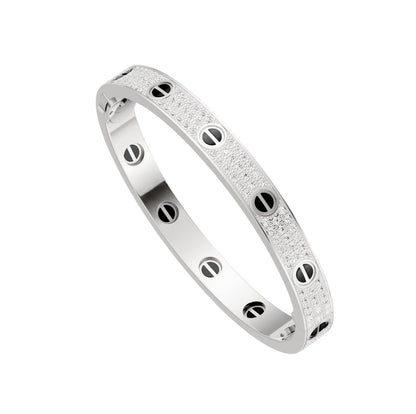 [OAKJURI Jewelry] LOVE BRACELET 6.1MM DIAMOND-PAVED CERAMIC