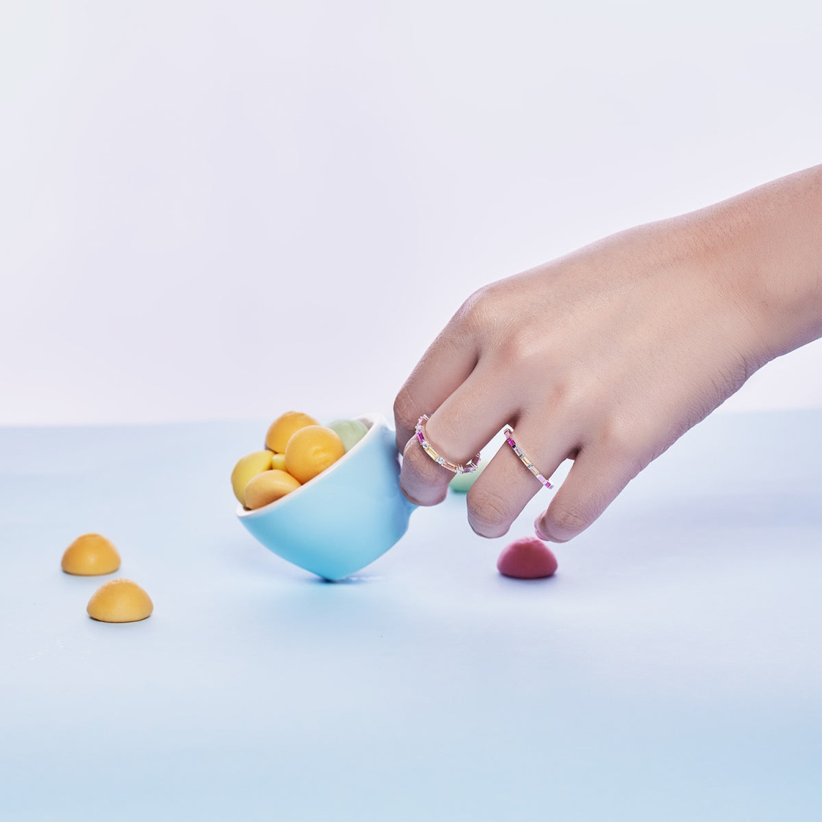 [Lumi Jewellery]Exquisite Multicolored Emerald Cut Daily Ring