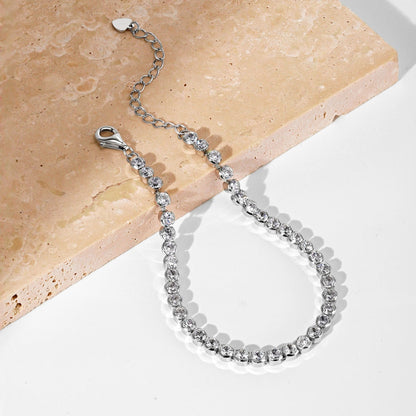[Lumi Jewellery]Ornate  Sparkling Round Cut Daily Bracelet