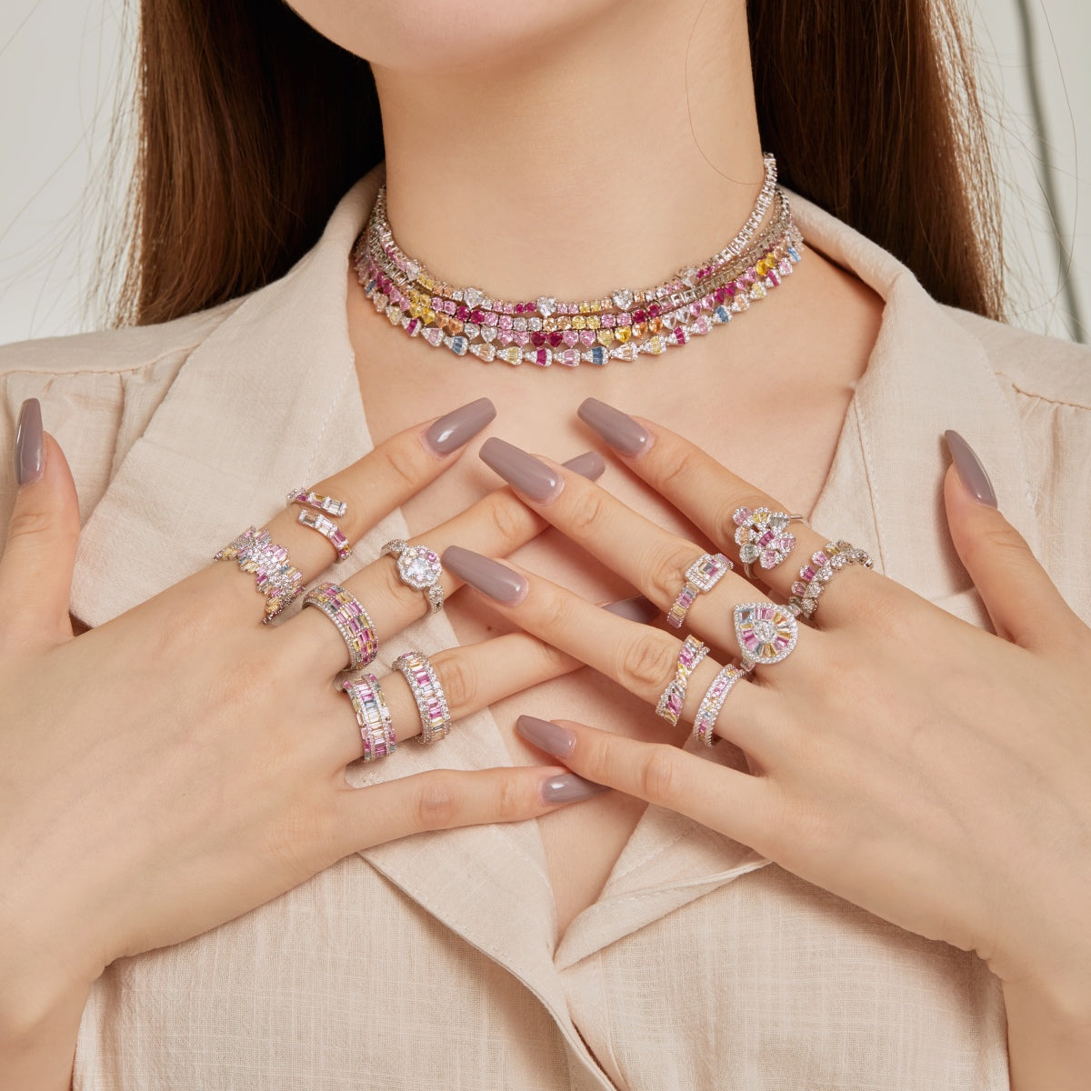 [Lumi Jewellery]Radiant Colorful Radiant Cut Daily Ring