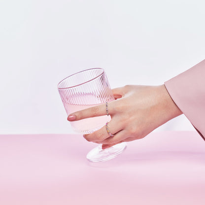 [Lumi Jewellery]Sparkling Colorful Round Cut Tennis Ring