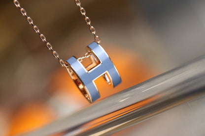 [OAKJURI Jewelry]POP H PEDANT PINK GOLD