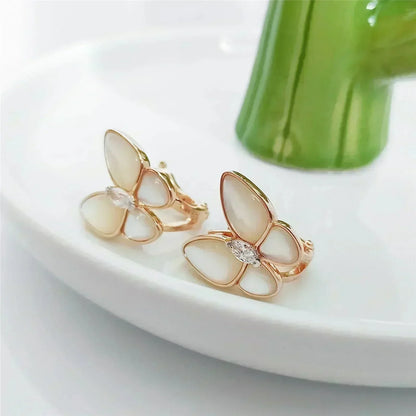 [OAKJURI Jewelry]BUTTERFLY MOP DIAMOND EARRINGS