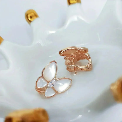 [OAKJURI Jewelry]BUTTERFLY MOP DIAMOND EARRINGS