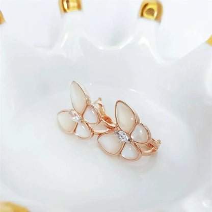 [OAKJURI Jewelry]BUTTERFLY MOP DIAMOND EARRINGS