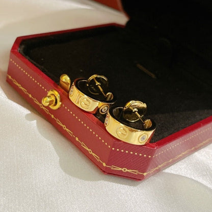 [OAKJURI Jewelry] LOVE EARRINGS 5.7MM 2 DIAMONDS