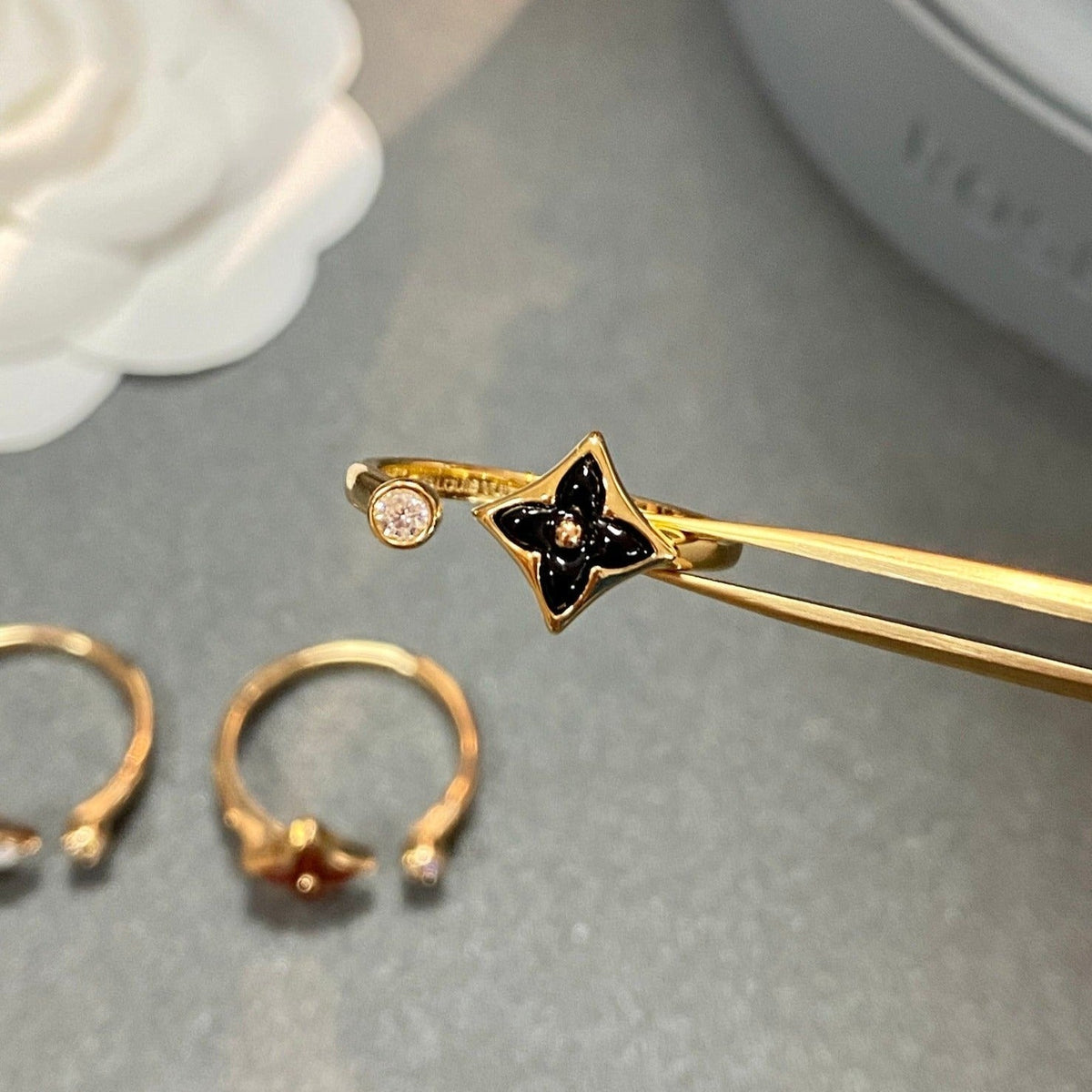 [OAKJURI Jewelry]STAR 1 DIAMOND OPEN RING