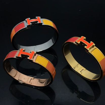 [OAKJURI Jewelry]H BRACELET ORANGE RAINBOW CERAMIC