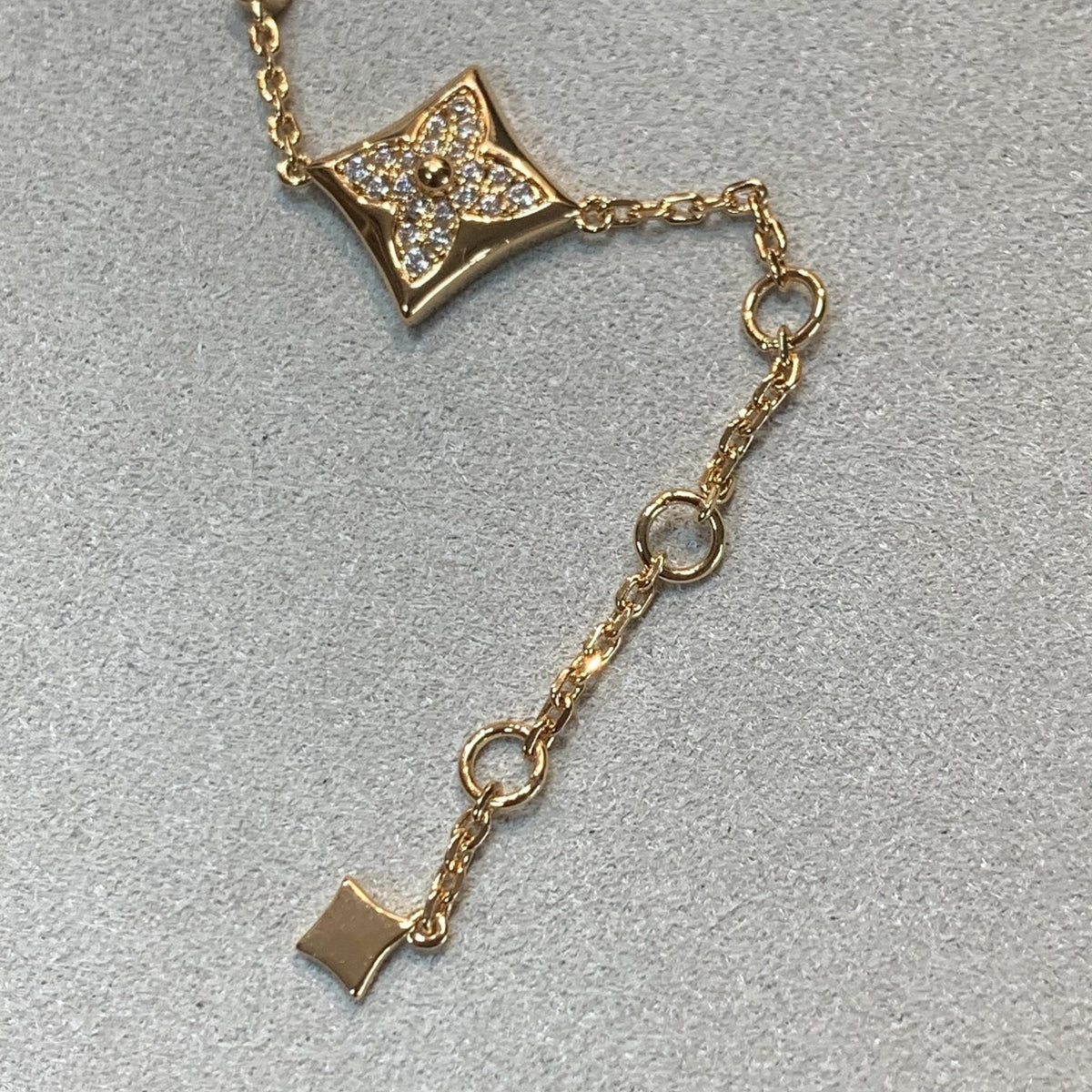[OAKJURI Jewelry]STAR AND SUN 4 MOTIFS GOLD DIAMONDS BRACELET