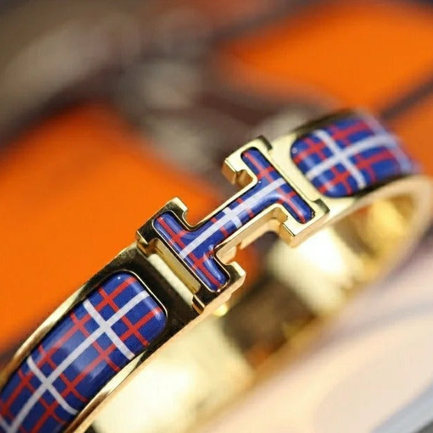 [OAKJURI Jewelry]H TARTAN BRACELET 12MM