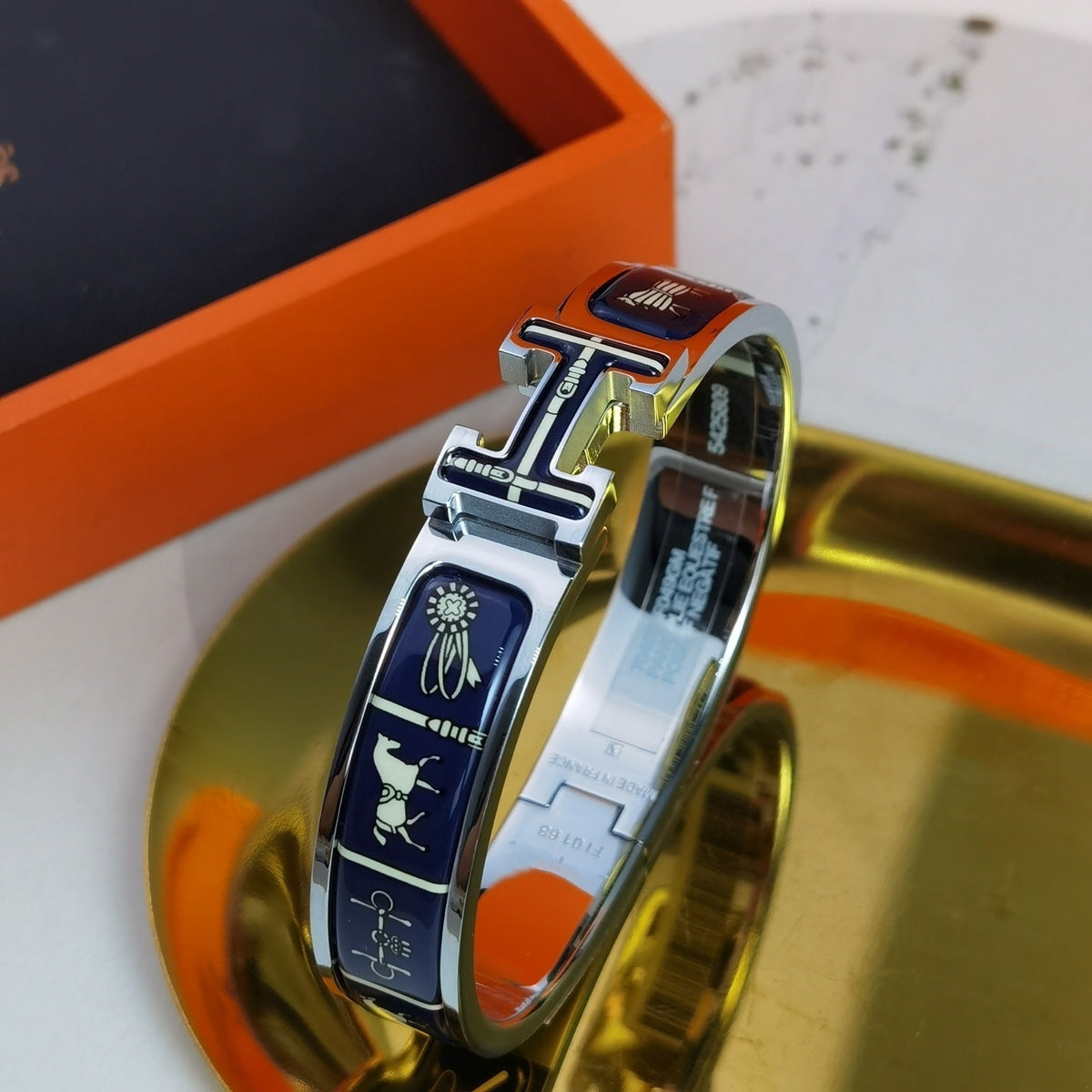 [OAKJURI Jewelry]H COUVERTURES DARK BLUE BRACELET