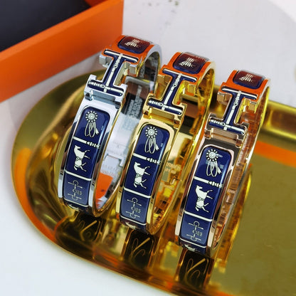[OAKJURI Jewelry]H COUVERTURES DARK BLUE BRACELET
