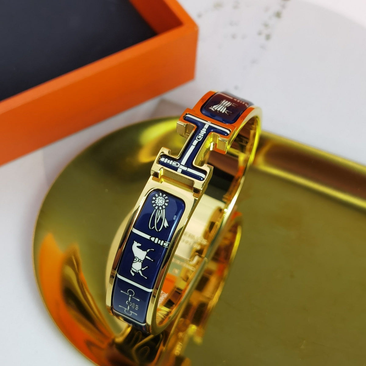 [OAKJURI Jewelry]H COUVERTURES DARK BLUE BRACELET