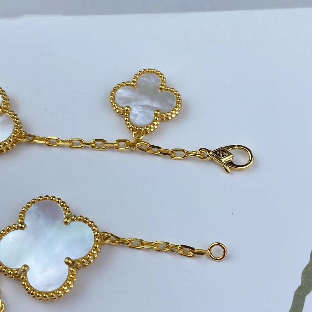 [OAKJURI Jewelry]MAGIC CLOVER MOP GOLD BRACELET 5 MOTIFS