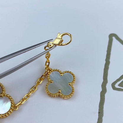 [OAKJURI Jewelry]MAGIC CLOVER MOP GOLD BRACELET 5 MOTIFS