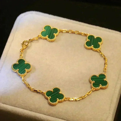 [OAKJURI Jewelry]Clover 5 Motifs  Duo Bracelet Stack Set