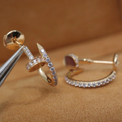 [OAKJURI Jewelry] JUSTE FULL DIAMOND SMALL EARRINGS
