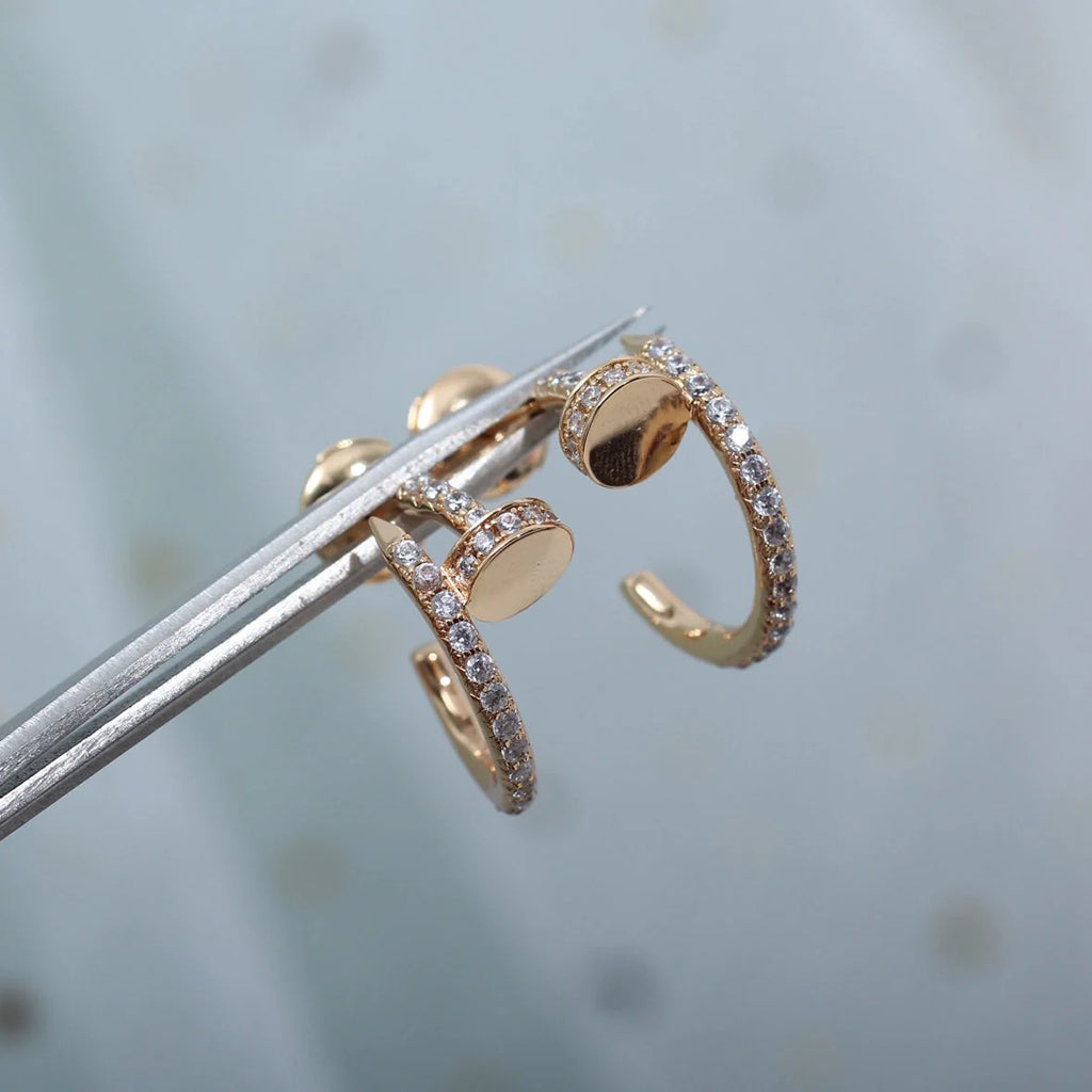[OAKJURI Jewelry] JUSTE FULL DIAMOND SMALL EARRINGS