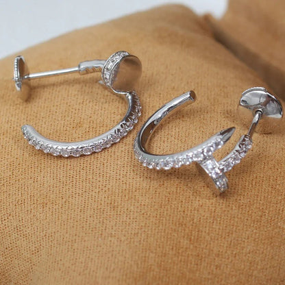 [OAKJURI Jewelry] JUSTE FULL DIAMOND SMALL EARRINGS