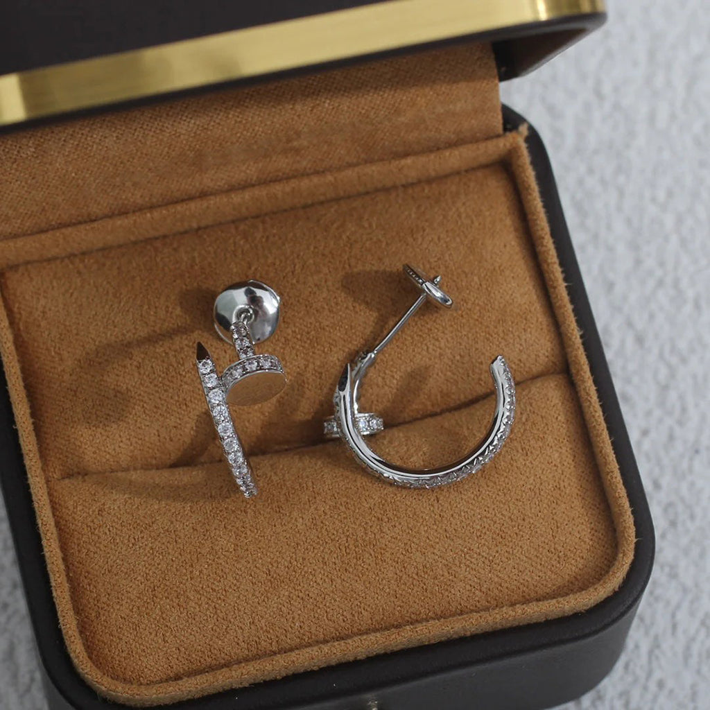 [OAKJURI Jewelry] JUSTE FULL DIAMOND SMALL EARRINGS